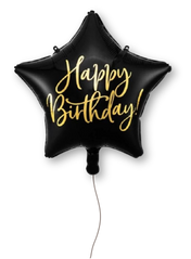 ballon noir happy birthday